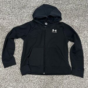 Under Armour Black full zip light weight hoodie Size Youth Large